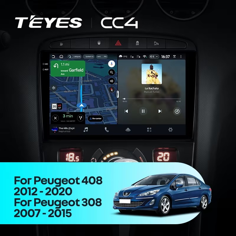 Teyes cc4 ��� Peugeot 308 408