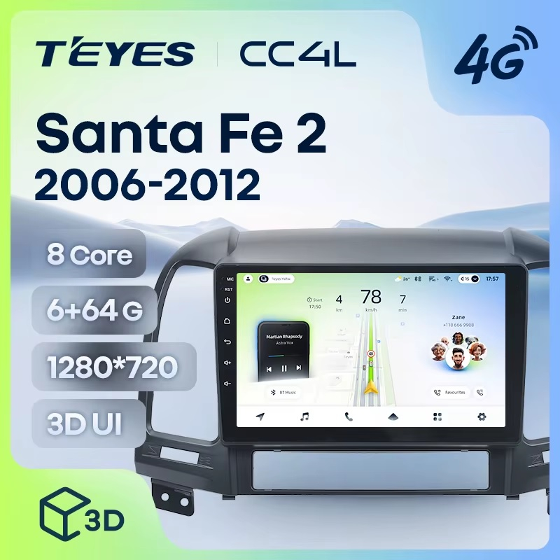 Teyes cc4L ��� Hyundai Santa Fe 2006-2012