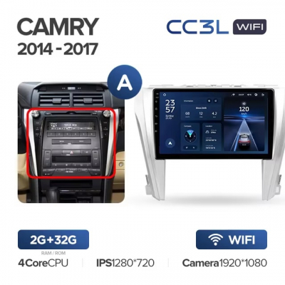 Teyes cc3L WiFi ��� Toyota Camry 2014-2017