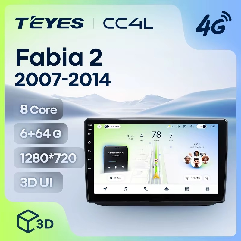 Teyes cc4L ��� Skoda Fabia 2007-2014